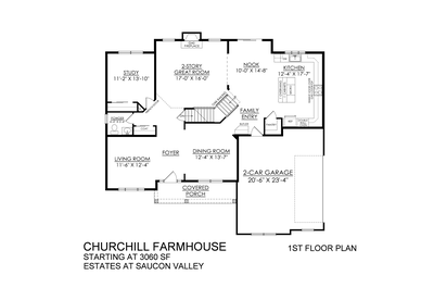 Farmhouse Base - Estates at Saucon Valley - 1st Floor. 4br New Home in Center Valley, PA