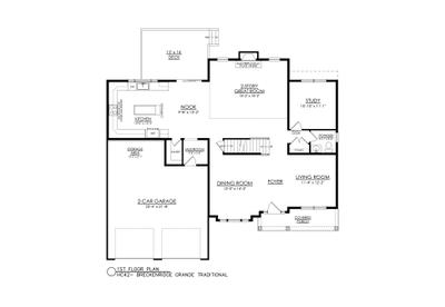 HC-41 1st Floor Plan. New Home in Mountain Top, PA