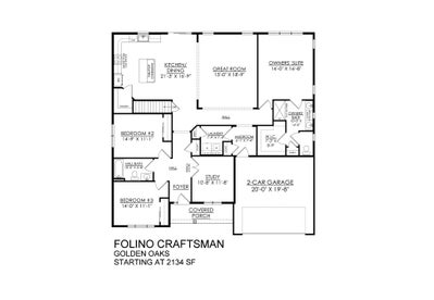 Craftsman Base - Golden Oaks. Folino New Home in White Haven, PA
