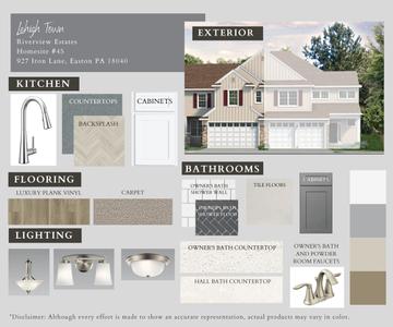 RV-45 Color Selections. 3br New Home in Easton, PA