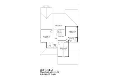 Cordelia Twins - 2nd Floor Plan. 3br New Home in Easton, PA