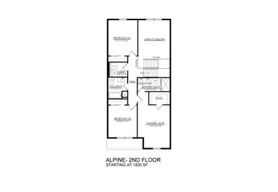 Alpine Interior Unit Base - 2nd Floor. 3br New Home in Easton, PA
