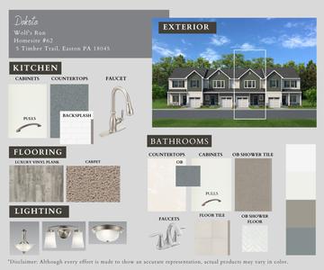 WR-62 Color Selections. 3br New Home in Easton, PA