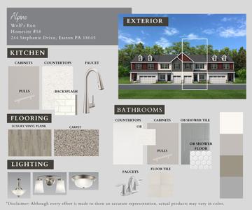 WR-58 Color Selections. 1,830sf New Home in Easton, PA