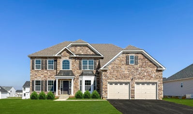 Juniper Traditional Exterior. 4br New Home in Center Valley, PA