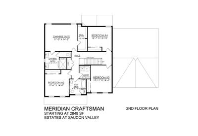 Meridian Craftsman Base - SV - 2nd Floor. Center Valley, PA New Home