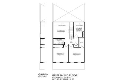 Griffin Base - End Unit - 2nd Floor. Easton, PA New Home