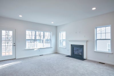 Reserve Inglewood Great Room with Optional Fireplace. New Home in Drums, PA