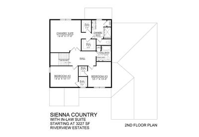 Sienna Base with In-Law Suite - Riverview Estates - 2nd Floor. 2,828sf New Home in Easton, PA