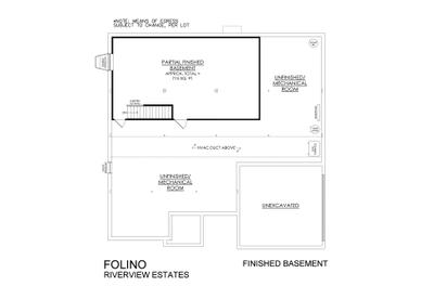 Basement Plan - Riverview Estates. New Home in Easton, PA