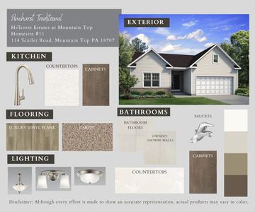 HC-11 Color Selections. 1,530sf New Home in Mountain Top, PA