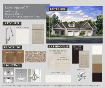 RE-36 Color Selections. 1,700sf New Home in Drums, PA