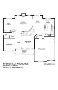 Farmhouse Base - Estates at Saucon Valley - 1st Floor. 3,060sf New Home in Center Valley, PA