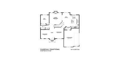 Traditional Base - 1st Floor - Greenleaf Fields. 4br New Home in Schnecksville, PA