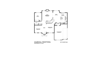 Traditional Base - 1st Floor - Greenleaf Fields. 3,060sf New Home in Schnecksville, PA