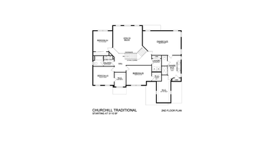 Traditional Base - 2nd Floor - Greenleaf Fields. 4br New Home in Schnecksville, PA