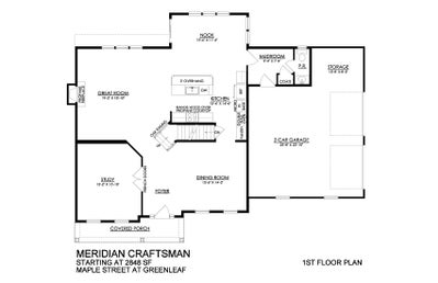 Meridian Craftsman - 1st Floor - Greenleaf Fields. 4br New Home in Schnecksville, PA