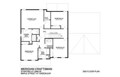 Meridian Craftsman - 2nd Floor - Greenleaf Fields. 2,820sf New Home in Schnecksville, PA