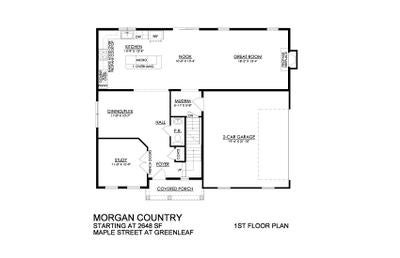 Morgan Country Base - 1st Floor - Greenleaf Fields. 2,648sf New Home in Schnecksville, PA