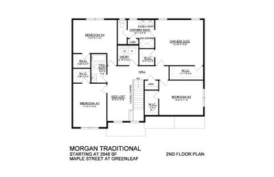 Morgan Traditional - 2nd Floor - Greenleaf Fields. Morgan New Home in Schnecksville, PA
