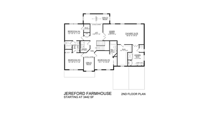 Farmhouse Base - 2nd Floor - Greenleaf Fields. 3,442sf New Home in Schnecksville, PA