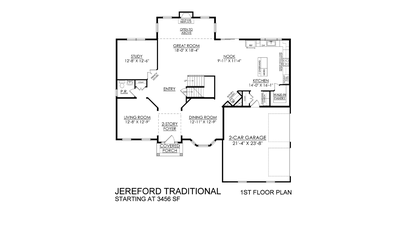Traditional Base - 1st Floor - Greenleaf Fields. 4br New Home in Schnecksville, PA