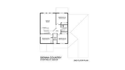 Sienna Base - 2nd Floor - Greenleaf Fields. Sienna New Home in Schnecksville, PA