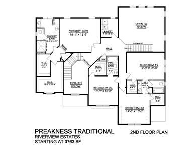 Preakness Traditional Base - 2nd Floor - Side Entry. 4br New Home in Easton, PA