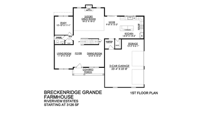 Breckenridge Grande Farmhouse Base - Side Entry - 1st Floor. 4br New Home in Easton, PA