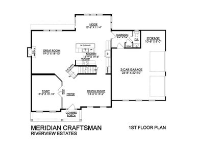 Meridian Craftsman - 1st Floor. 3,227sf New Home in Easton, PA