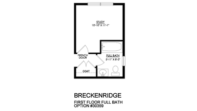 Optional First Floor Full Bath. Breckenridge New Home in Drums, PA