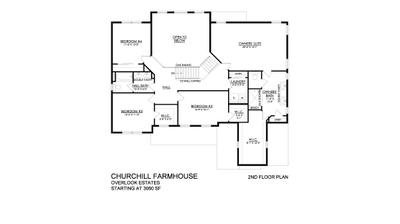 Churchill Farmhouse Base - 2nd Floor - Overlook Estates. New Home in Nazareth, PA