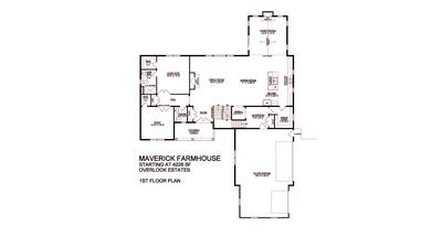 Maverick Farmhouse Base - 1st Floor - Overlook Estates. 5br New Home in Nazareth, PA
