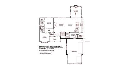 Maverick Traditional Base - 1st Floor - Overlook Estates. 5br New Home in Nazareth, PA