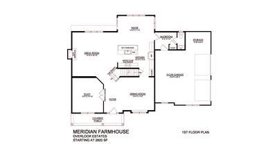Meridian Farmhouse Base - 1st Floor - Overlook Estates. New Home in Nazareth, PA