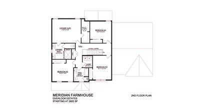Meridian Farmhouse Base - 2nd Floor - Overlook Estates. 4br New Home in Nazareth, PA