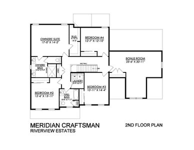 Meridian Craftsman - 2nd Floor. 3,227sf New Home in Easton, PA