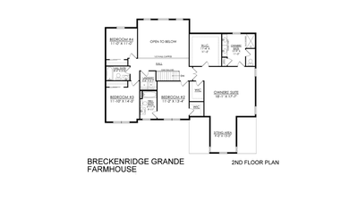Breckenridge Grande Farmhouse - 2nd Floor. 3,113sf New Home in Schnecksville, PA