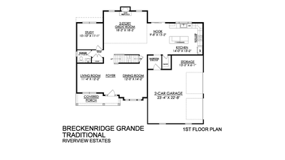 Breckenridge Grande Traditional - 1st Floor. New Home in Easton, PA