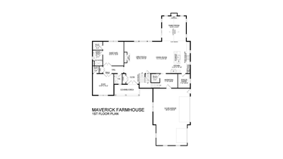 Maverick Farmhouse Base - 1st Floor. 4,113sf New Home in Center Valley, PA