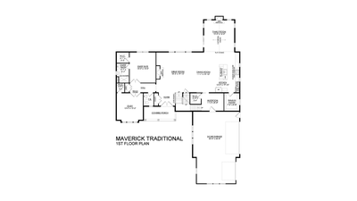 Maverick Traditional Base - 1st Floor. 4,113sf New Home in Center Valley, PA