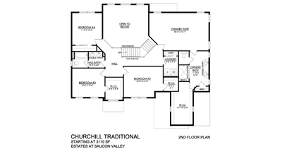 Traditional Base - Estates at Saucon Valley - 1st Floor. Center Valley, PA New Home
